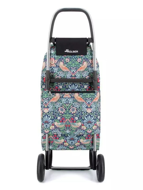 Rolser vetokärry I-Max William Morris linnut 2 renkaalla ja vetoketjullisella takataskulla
