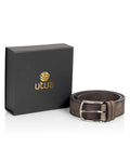 Utua nahkavyö 4cm harmaa - Image 3