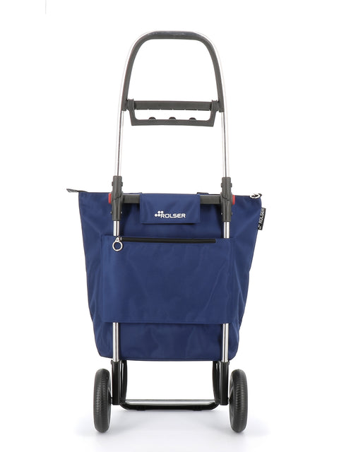 Vedettävä ostoskärry Rolser Mini Bag Plus MF 2L sininen 2 renkaalla