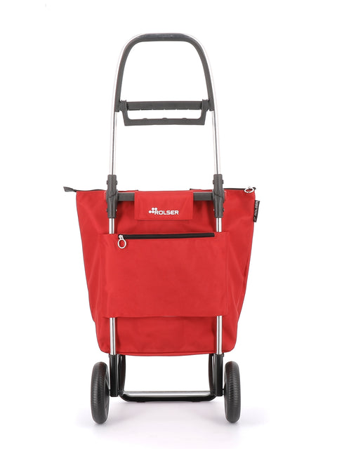 Vedettävä ja kokoontaitettava ostoskärry Mini Bag Plus MF punainen 2 renkaalla